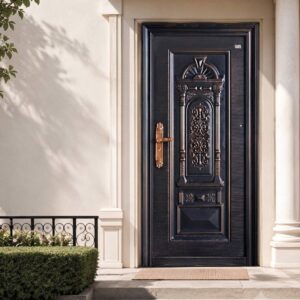Ornate Bronze Luxury Villa Security Steel Door