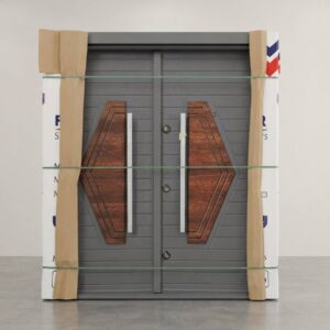 Turkish Mirrored Hexagon Double Security Door
